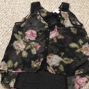 Nordstrom hi-low sheer top